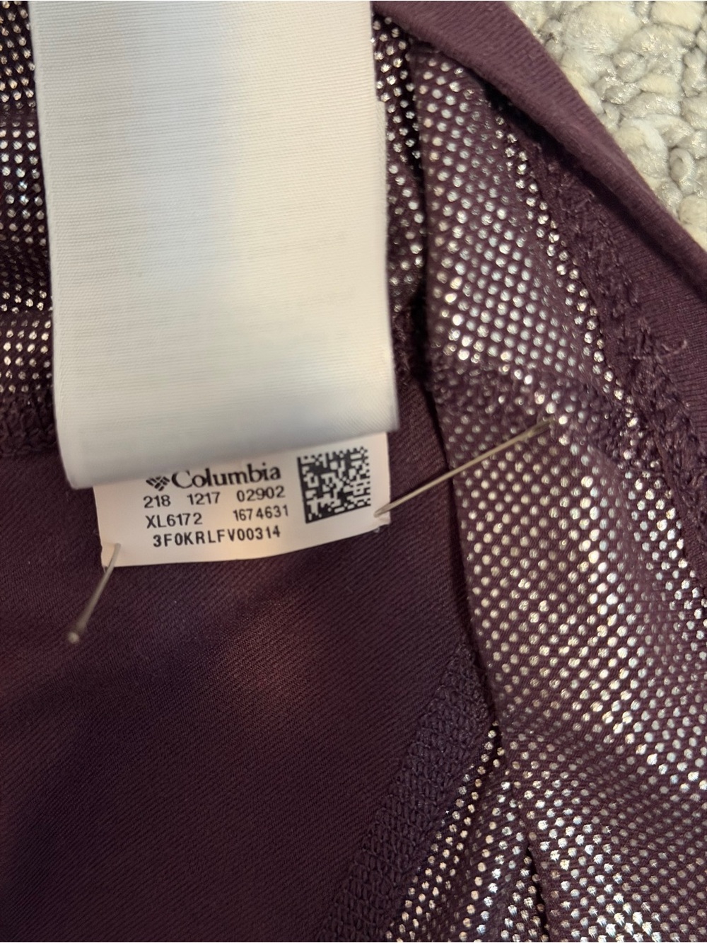 Columbia OMNI-HEAT Performance Long Sleeve in Plum Women’s Size XL - Picture 9 of 9